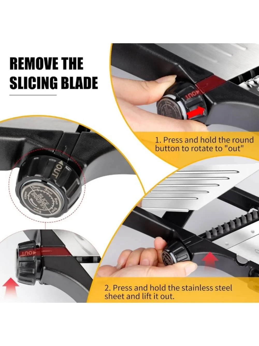 7-in-1 Adjustable Mandoline Slicer | Stainless Steel Vegetable Cutter with